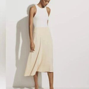 Brand new Vince Women's Asymmetric Seam Midi Skirt, Naples Sun